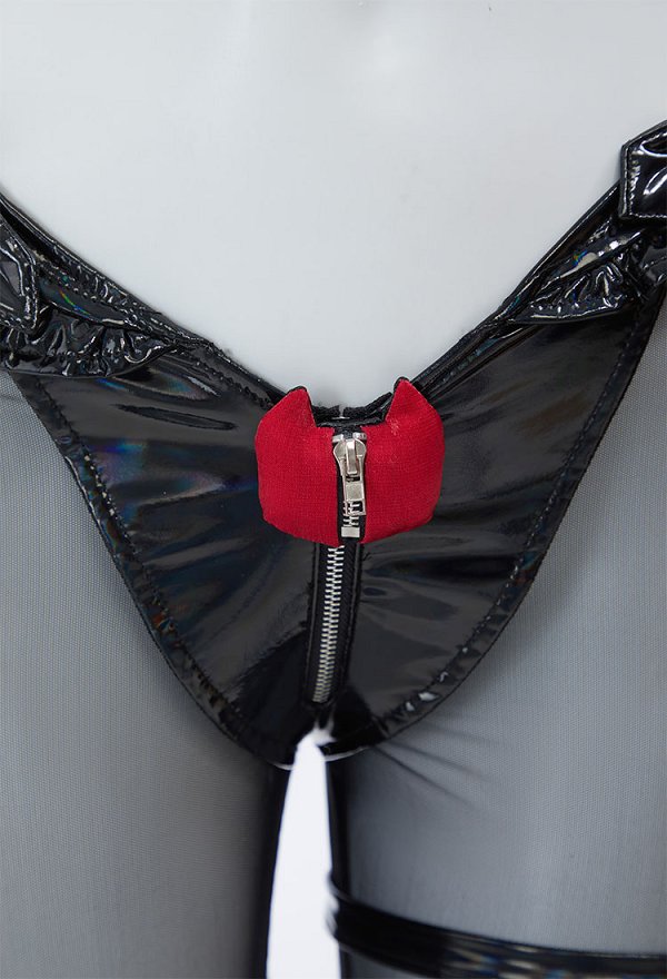 MOBBUNNY X 面倒くさい CHANA STELLA Derivative Conjunto de lencería sexy con top halter y braguitas triangulares con diadema y mangas para los brazos
