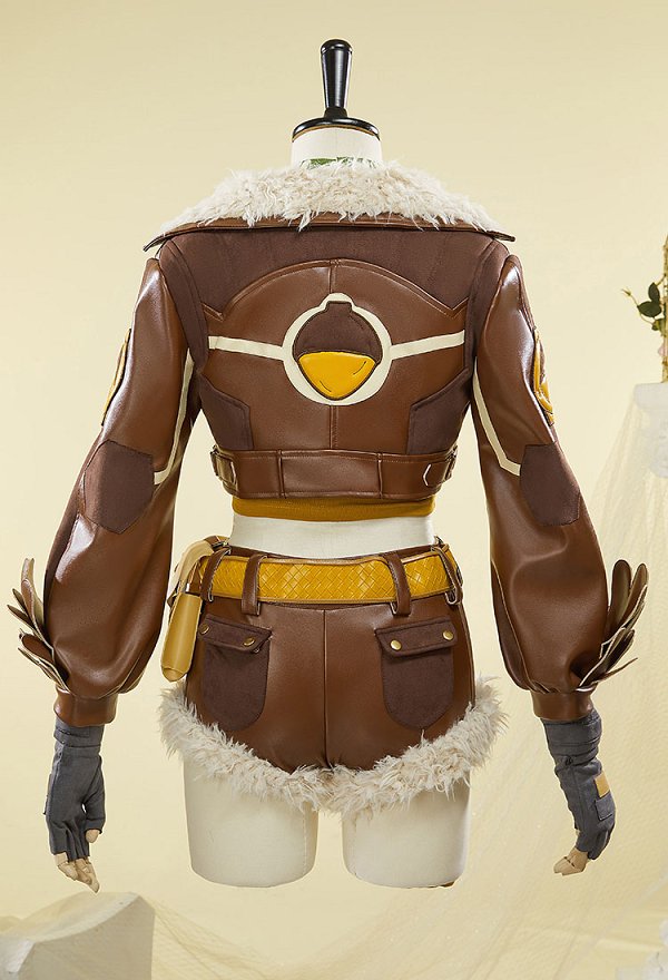 Rival Chica Doreen Verde Cosplay Traje Chaleco Pantalones Cortos con Chaqueta Cola