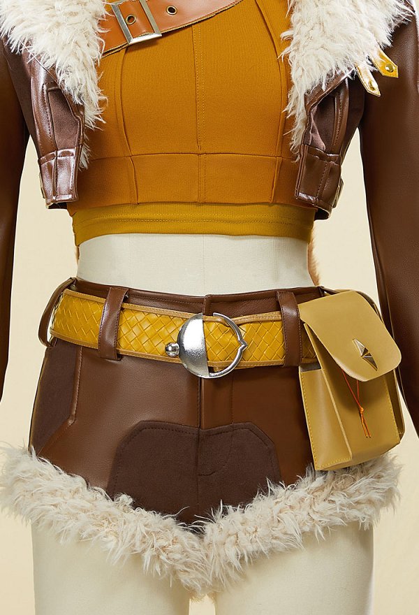 Rival Chica Doreen Verde Cosplay Traje Chaleco Pantalones Cortos con Chaqueta Cola