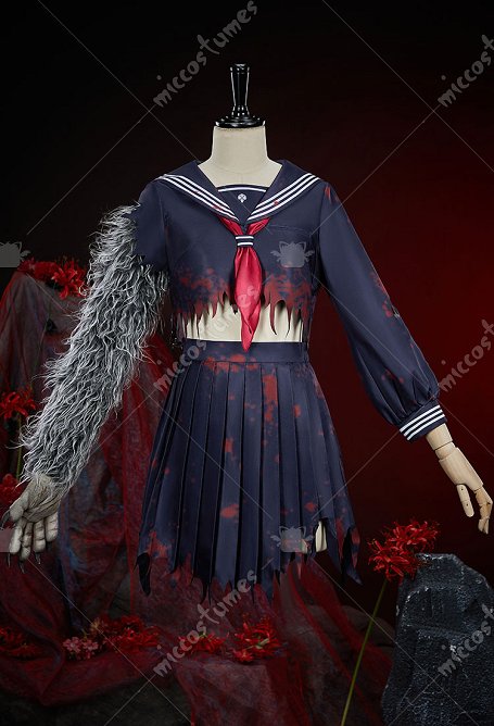 Silent Hill F Shimizu Hinako Cosplay Costume Animalized Printed JK Uniforme Jupe courte avec gants et chaussettes