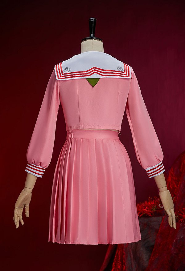 Silent Hill F Shimizu Hinako Pink JK Uniform Set Top and Skirt with Bow Tie and Socks
