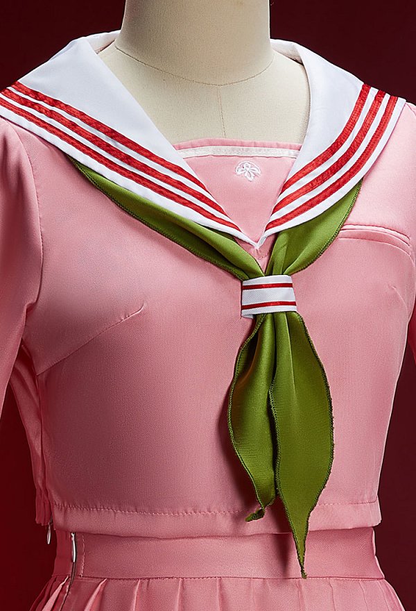 Silent Hill F Shimizu Hinako Pink JK Uniform Set Top and Skirt with Bow Tie and Socks
