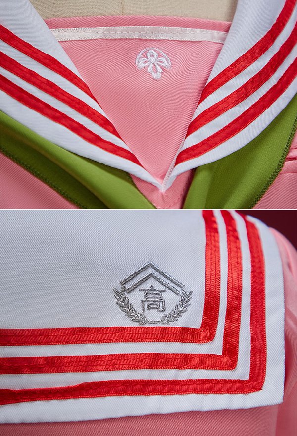 Silent Hill F Shimizu Hinako Pink JK Uniform Set Top and Skirt with Bow Tie and Socks