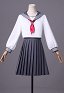Silent Hill F Shimizu Hinako Ensemble uniforme gris blanc JK Haut et jupe avec nœud papillon et chaussettes