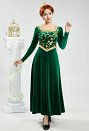 Shrek Fiona Cosplay Kostüm Figurbetontes Kleid Stehkragen Weste