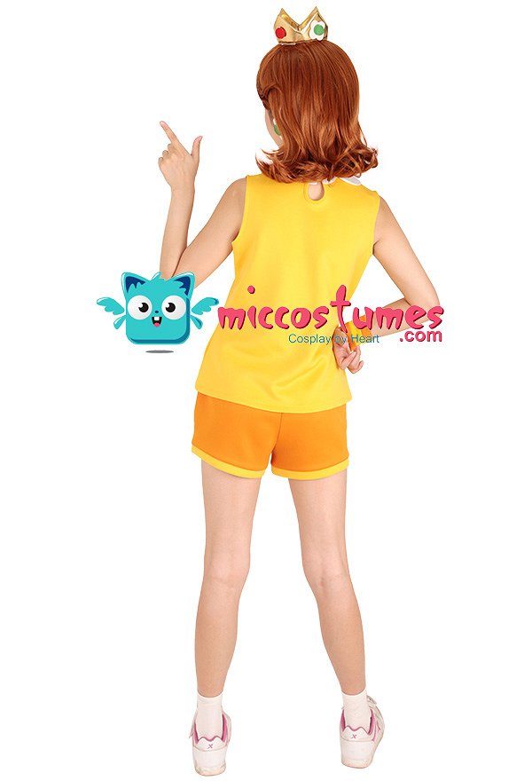 Mario Tennis Girl Daisy Cosplay Costume with Crown Mario Tennis Girl Daisy Cosplay Costume with Crown