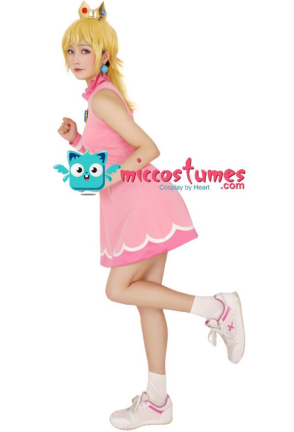 Mario Tennis Costume de Cosplay Vestido de princesa Peach Mario Tennis Costume de Cosplay Vestido de princesa Peach