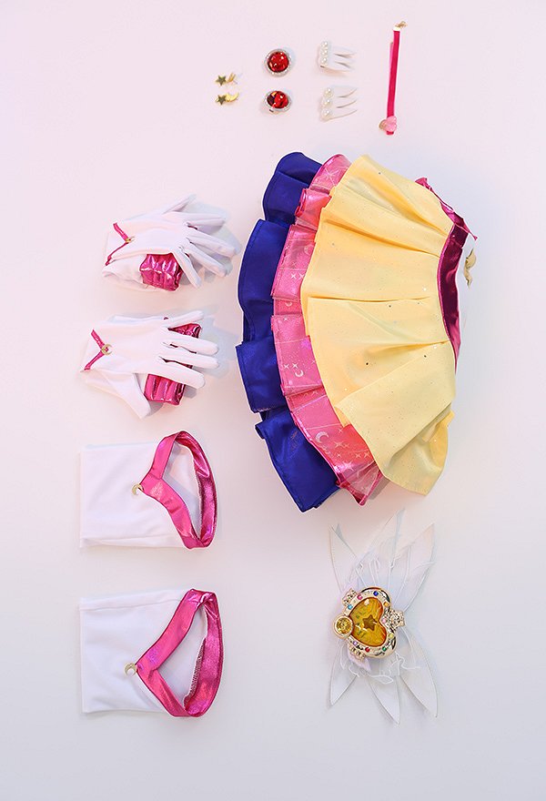Sailor Moon Usagi Tsukino Cosplay Costume Vestido y Guantes Sailor Moon Usagi Tsukino Cosplay Costume Vestido y Guantes