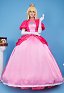 Girl Peach Derivative Cosplay Costume Top and Skirt with Crinoline and Gloves