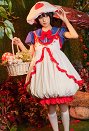 Toad Derivative Cosplay Costume Kawaii Doll Collar Top and Dress with Hat and Socks