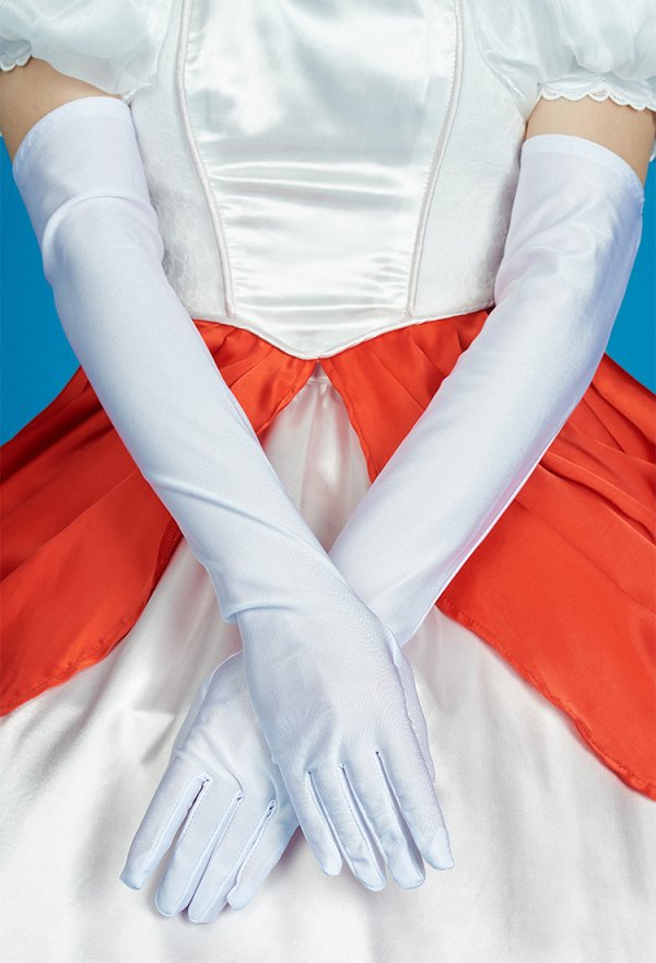 Princesa Cosplay Vestido Top y falda con crinolina y guantes