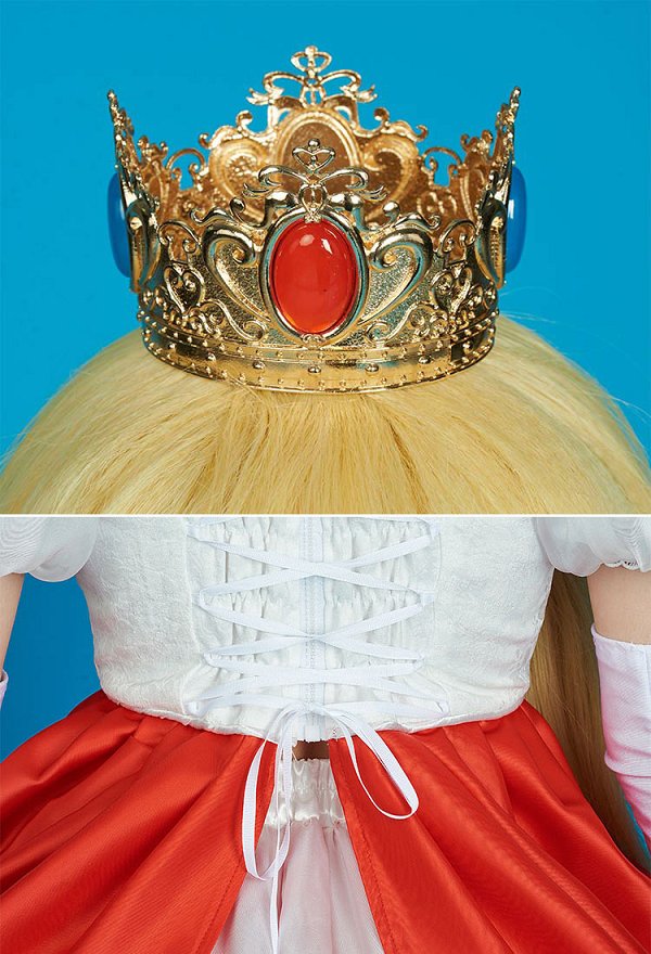 Princesa Cosplay Vestido Top y falda con crinolina y guantes