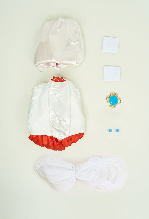 Princesa Cosplay Vestido Top y falda con crinolina y guantes