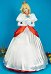 Princesa Cosplay Vestido Top y falda con crinolina y guantes