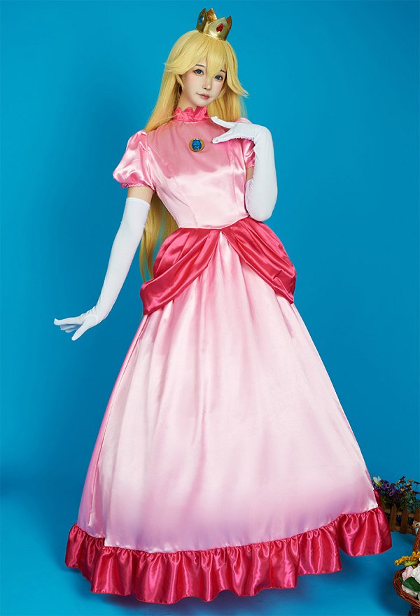 Princess Kleid Cosplay Kawaii Prinzessinenkleid Krone Handschuhe Unterrock Cosplay Kostüm