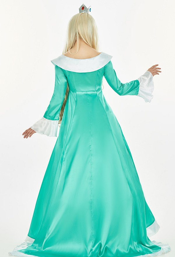 Rosetta Cosplay Costume Princess Vestido con Forro y Corona