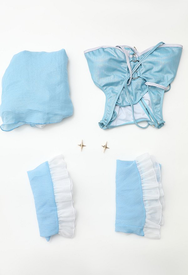 Maillot de bain une pièce sexy à découpes Rosetta Derivative Princess et jupe portefeuille avec collier ras-du-cou