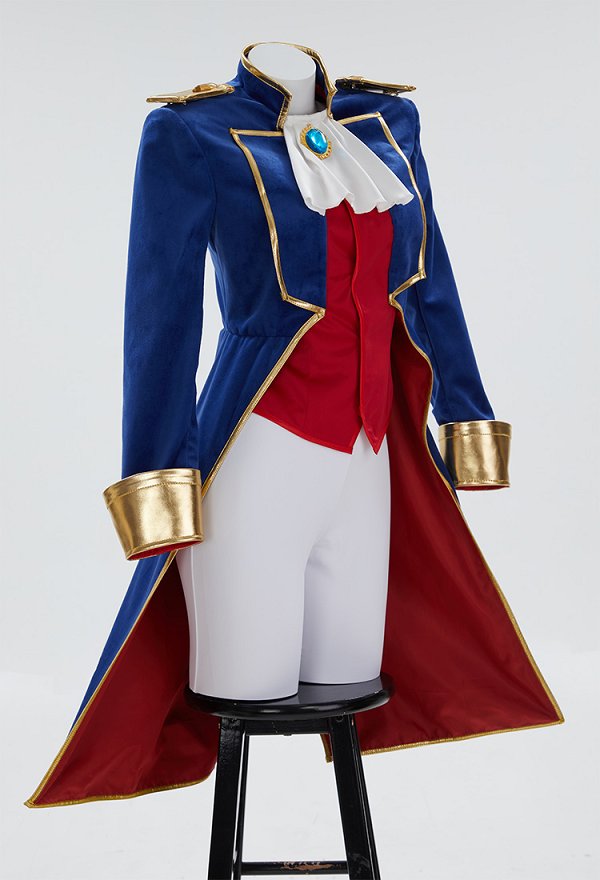Girl Peach Cosplay Costume Swordfighter Costume de Chevalier Bleu Top et Pantalon avec Chapeau et Boucles d'Oreilles Girl Peach Cosplay Costume Swordfighter Costume de Chevalier Bleu Top et Pantalon avec Chapeau et Boucles d'Oreilles