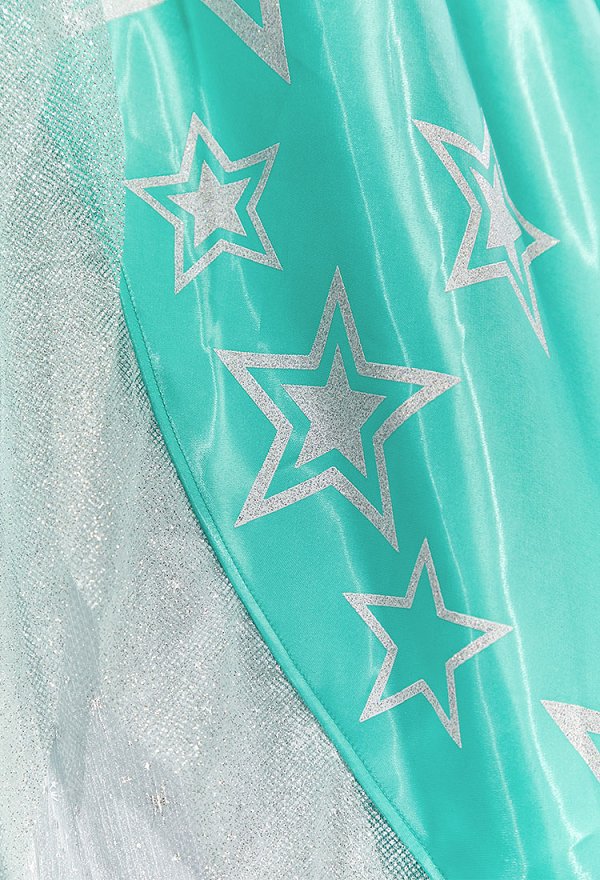 Super Mario Princesa Rosalina Cosplay Vestido mejorado con pendientes y broche de pentagrama