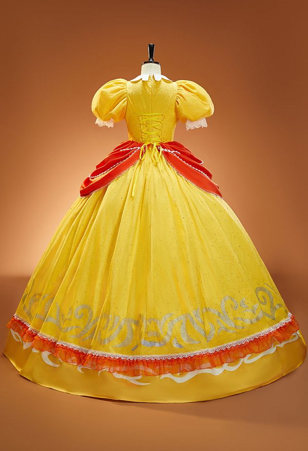 Traje de cosplay de la princesa Daisy edición premium con guantes y mangas Traje de cosplay de la princesa Daisy edición premium con guantes y mangas