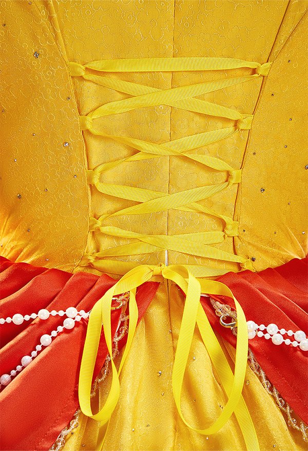 Traje de cosplay de la princesa Daisy edición premium con guantes y mangas Traje de cosplay de la princesa Daisy edición premium con guantes y mangas
