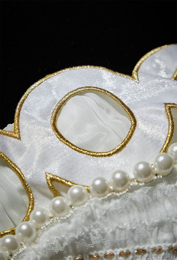 Disfraz de Cosplay de Serenity de Sailor Moon Vestido Blanco con Lazo y Collar
