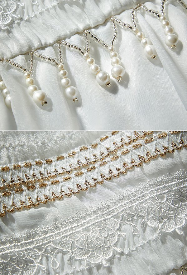 Disfraz de Cosplay de Serenity de Sailor Moon Vestido Blanco con Lazo y Collar
