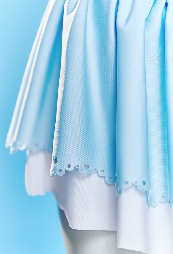 Anime Doll Derivado Lindo traje de baño de una pieza con top halter con volantes y diadema. Anime Doll Derivado Lindo traje de baño de una pieza con top halter con volantes y diadema.