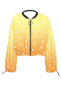 Thunder Summer Chiffon Coat Yellow Zip-Up Jacket Long Sleeves Sun Protection Clothing