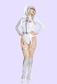 Sexy Traje Astronauta con Cremallera con Cinturón y Calcetines