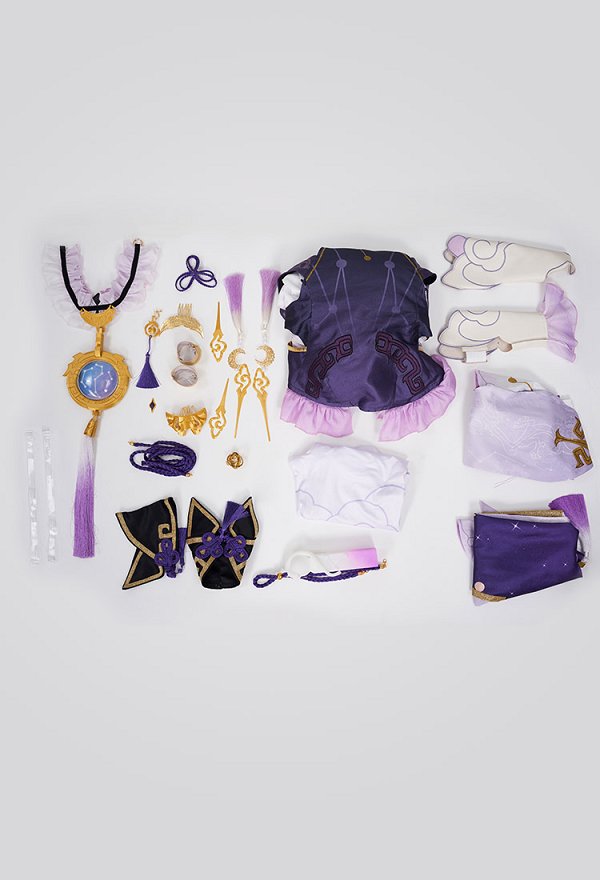 Honkai: Star Rail Fu Xuan Cosplay Costume Dress Set with Pantyhose and Other Accessories Honkai: Star Rail Fu Xuan Cosplay Costume Dress Set with Pantyhose and Other Accessories