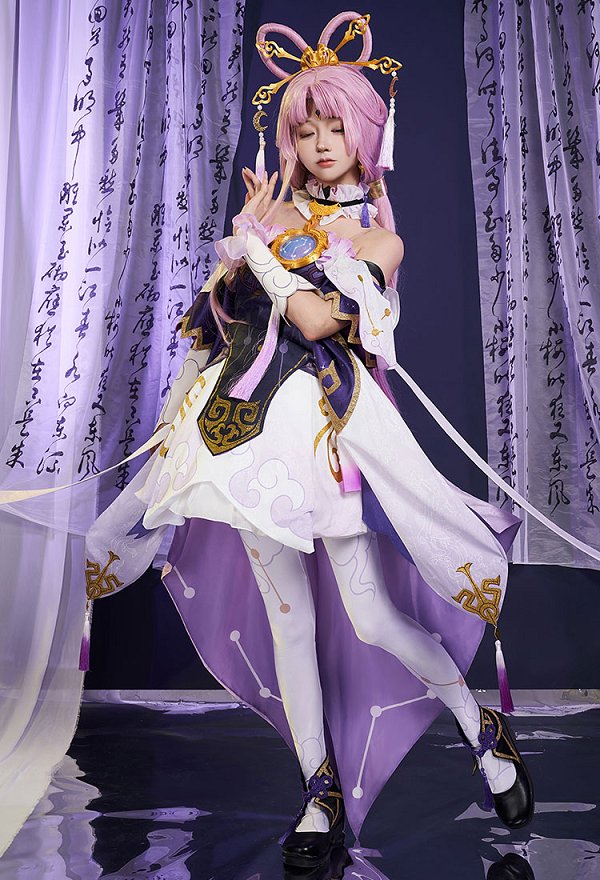 Honkai: Star Rail Fu Xuan Cosplay Costume Dress Set with Pantyhose and Other Accessories Honkai: Star Rail Fu Xuan Cosplay Costume Dress Set with Pantyhose and Other Accessories
