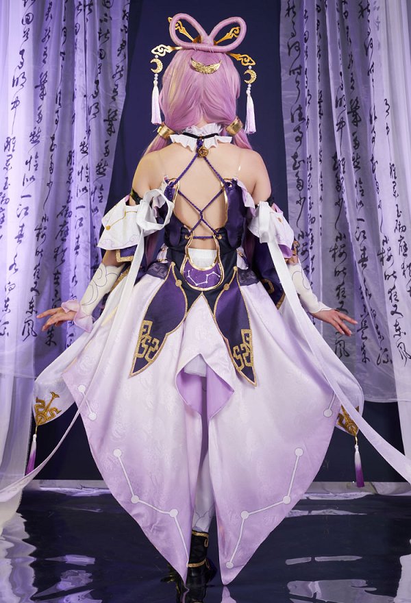 Honkai: Star Rail Fu Xuan Cosplay Costume Dress Set with Pantyhose and Other Accessories Honkai: Star Rail Fu Xuan Cosplay Costume Dress Set with Pantyhose and Other Accessories