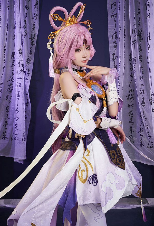 Honkai: Star Rail Fu Xuan Cosplay Costume Dress Set with Pantyhose and Other Accessories Honkai: Star Rail Fu Xuan Cosplay Costume Dress Set with Pantyhose and Other Accessories