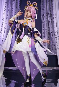 Honkai: Star Rail Fu Xuan Cosplay Costume Dress Set with Pantyhose and Other Accessories