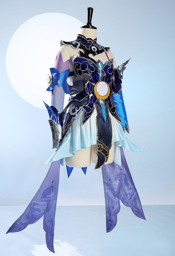 Honkai: Star Rail Jingliu Cosplay Costume Short Dress and Gloves with Eye Mask and Leg Covers