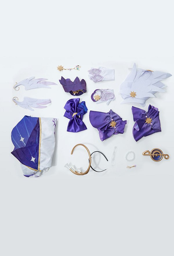 Honkai: Star Rail Robin Cosplay Costume Strapless Dress and Gloves with Shawl and Earrings