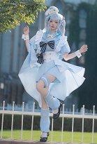 Is the Order a Rabbit Kafuu Chino Costume de cosplay Chemise et jupe assorties avec short et coiffures