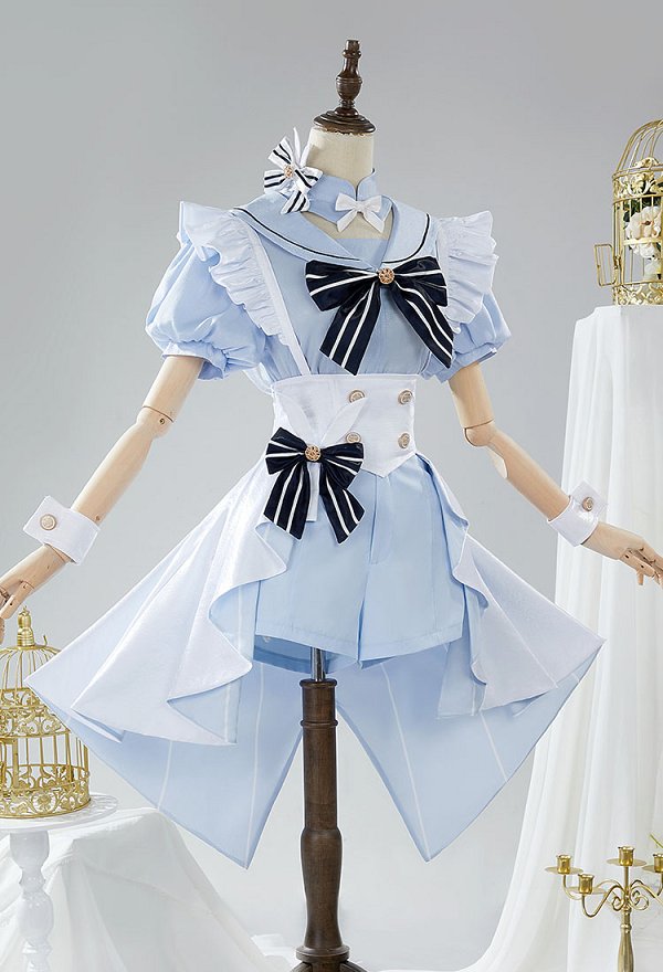 Is the Order a Rabbit? Kafuu Chino Disfraz de Cosplay Camisa y Falda con Short y Accesorios para el Cabello Is the Order a Rabbit? Kafuu Chino Disfraz de Cosplay Camisa y Falda con Short y Accesorios para el Cabello