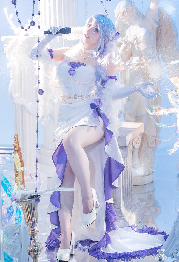 Honkai: Star Rail Robin Cosplay Costume Evening Dress with Shawl and Gloves
