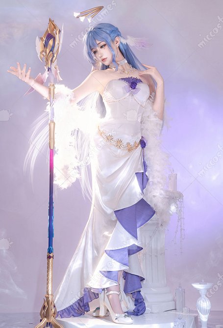 Honkai : Star Rail Robin Costume Cosplay Robe de soirée avec châle et gants