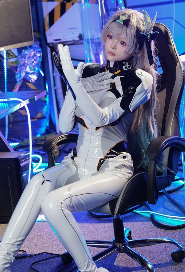 Honkai: Star Rail Firefly Cosplay Costume Jumpsuit with Headband Shoulder Armor
