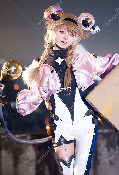 Wuthering Waves Emily Cass Cosplay Costume Combinaison Veste avec chaussettes et bandeau