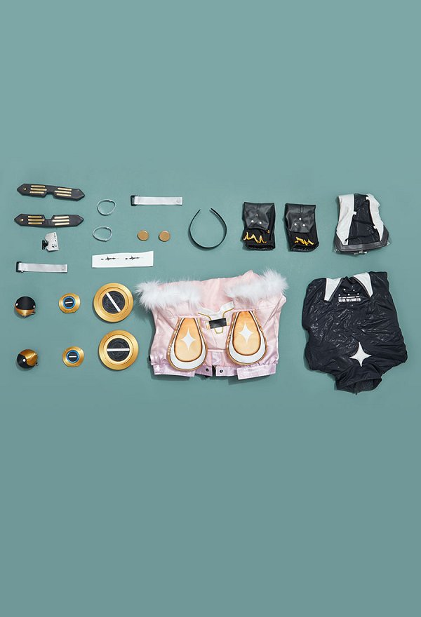 Wuthering Waves Emily Cass Cosplay Costume Jumpsuit Jacket with Leg Socks and Headband Wuthering Waves Emily Cass Cosplay Costume Jumpsuit Jacket with Leg Socks and Headband
