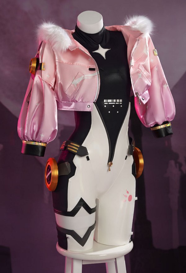 Wuthering Waves Emily Cass Cosplay Costume Jumpsuit Jacket with Leg Socks and Headband Wuthering Waves Emily Cass Cosplay Costume Jumpsuit Jacket with Leg Socks and Headband