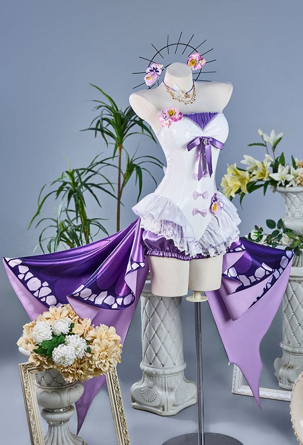 Honkai: Star Rail Castorice Cosplay Costume Bodysuit with Trailing Tail and Hand Sleeves