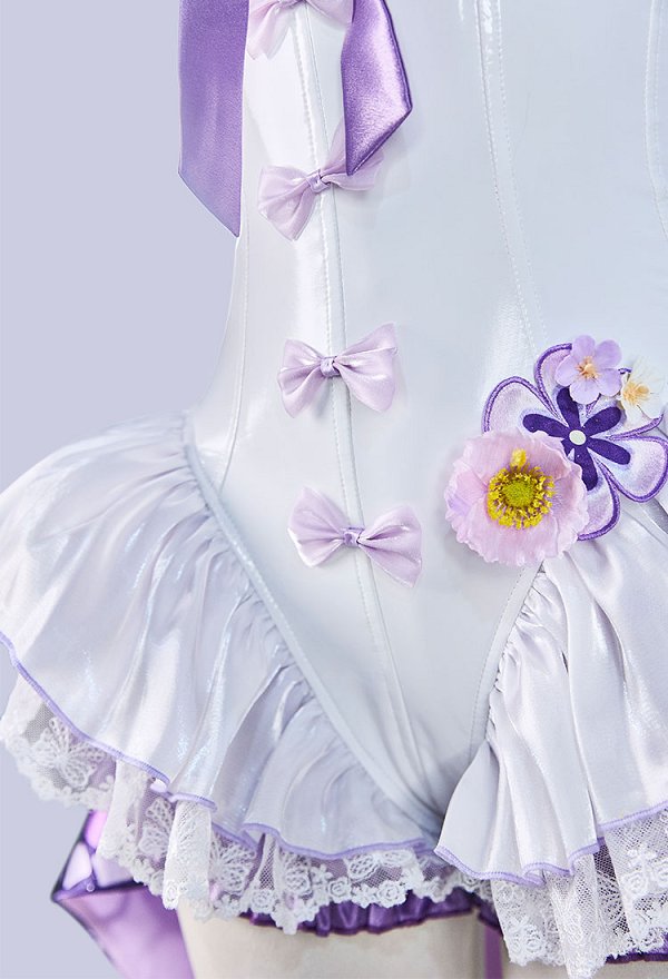 Honkai: Star Rail Castorice Cosplay Costume Bodysuit with Trailing Tail and Hand Sleeves