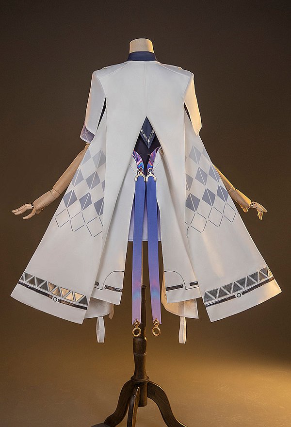 Vestido de cosplay Mornye de Wuthering Waves con abrigo y cuello