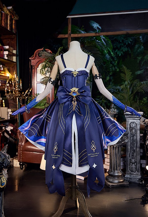 Wuthering Waves Denia Breakdown Form Cosplay Costume Dress with Gloves and Pantyhose