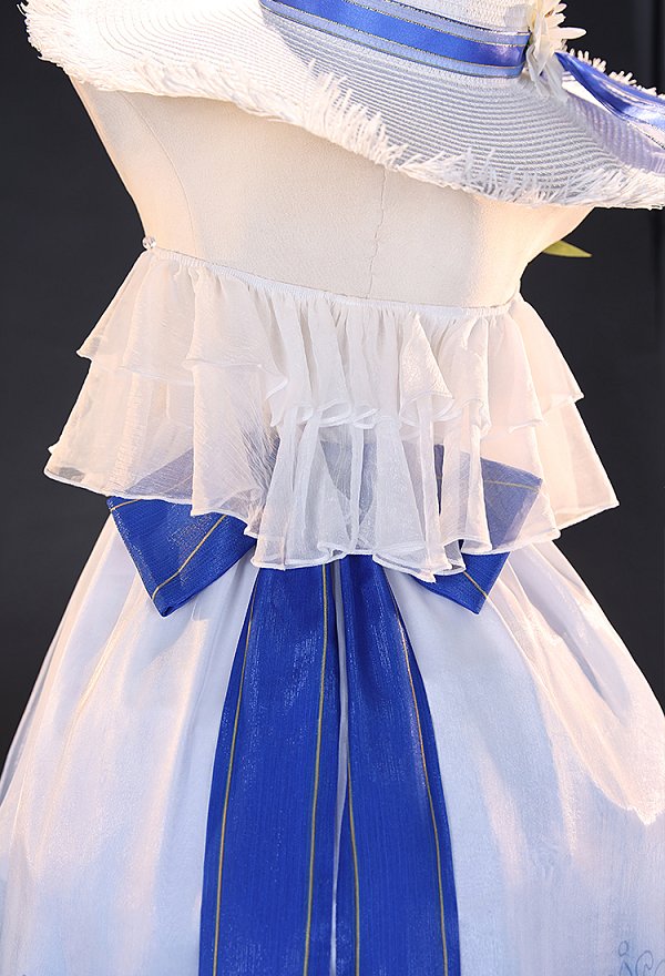 Wuthering Waves Phoebe A Letter from Summer Skin Cosplay Swimsuit Dress with Swim Bottom and Hat